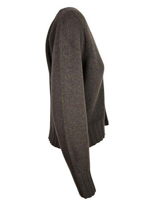 cardigan donna a scatola marrone A rovescio | 1612/6108
